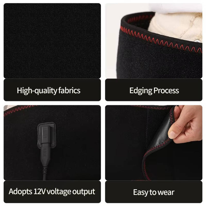 Electric Hip and Lower Back Heating Wrap with Graphene Elements – Adjustable Heat Settings, Vibration Modes, Auto Shutoff, 18.5 Inch Coverage