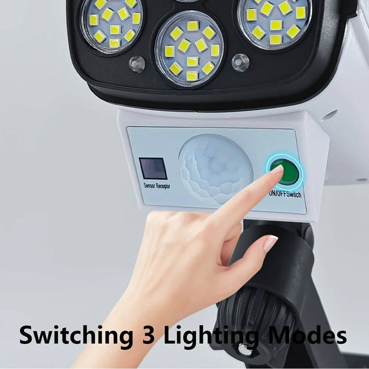 2000 Lumens Solar Motion Sensor Light Outdoor, 77 LED Security Floodlight, Wireless, 3 Modes, Waterproof, IP65