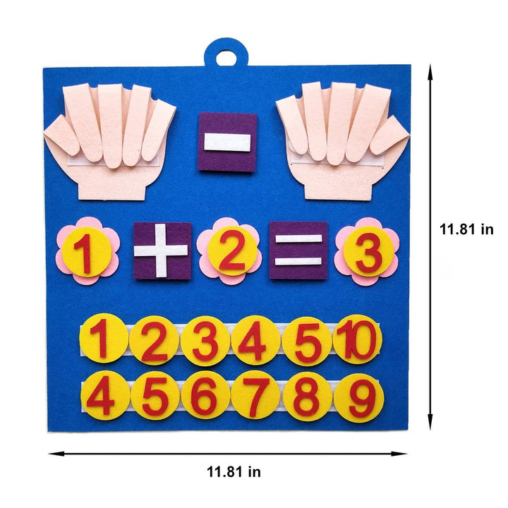 Felt Finger Counting Math Board for Kids Montessori Preschool Numbers Learning Toy