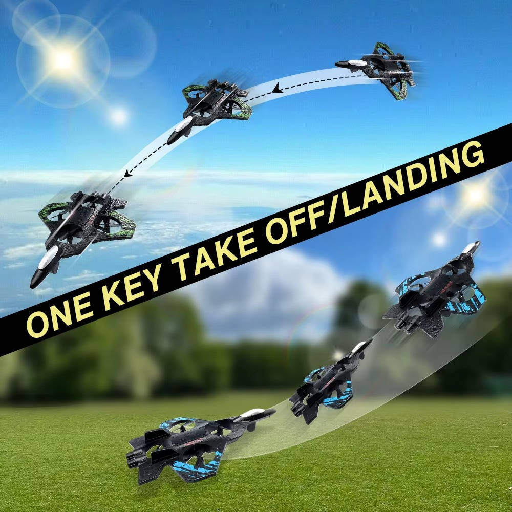 RC Jet Plane Toy, High Speed Stunt Airplane with Remote Control, 360° Flips and LED Lights, Durable Foam Flyer for Kids