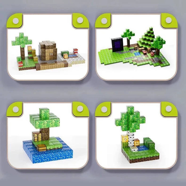 205pcs Magnetic Building Blocks with Storage Box and Figurines