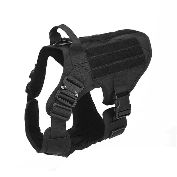 Tactical Military Dog Vest Harness Set with Collar and Leash, Adjustable Training and Hunting Vest for Medium and Large Breeds