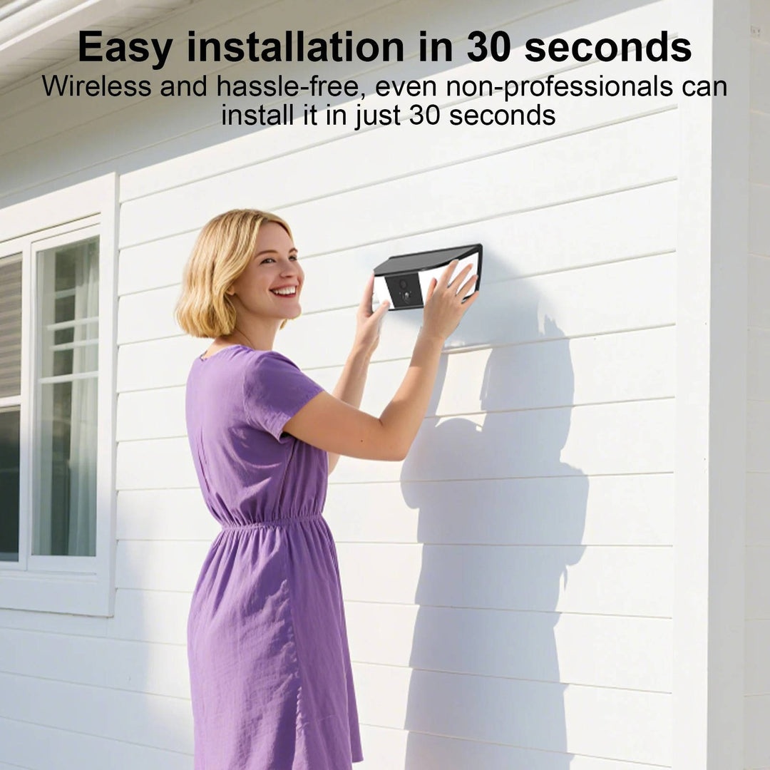 2K Wifi Wireless Floodlight Camera, Two Way Audio, Human Detection
