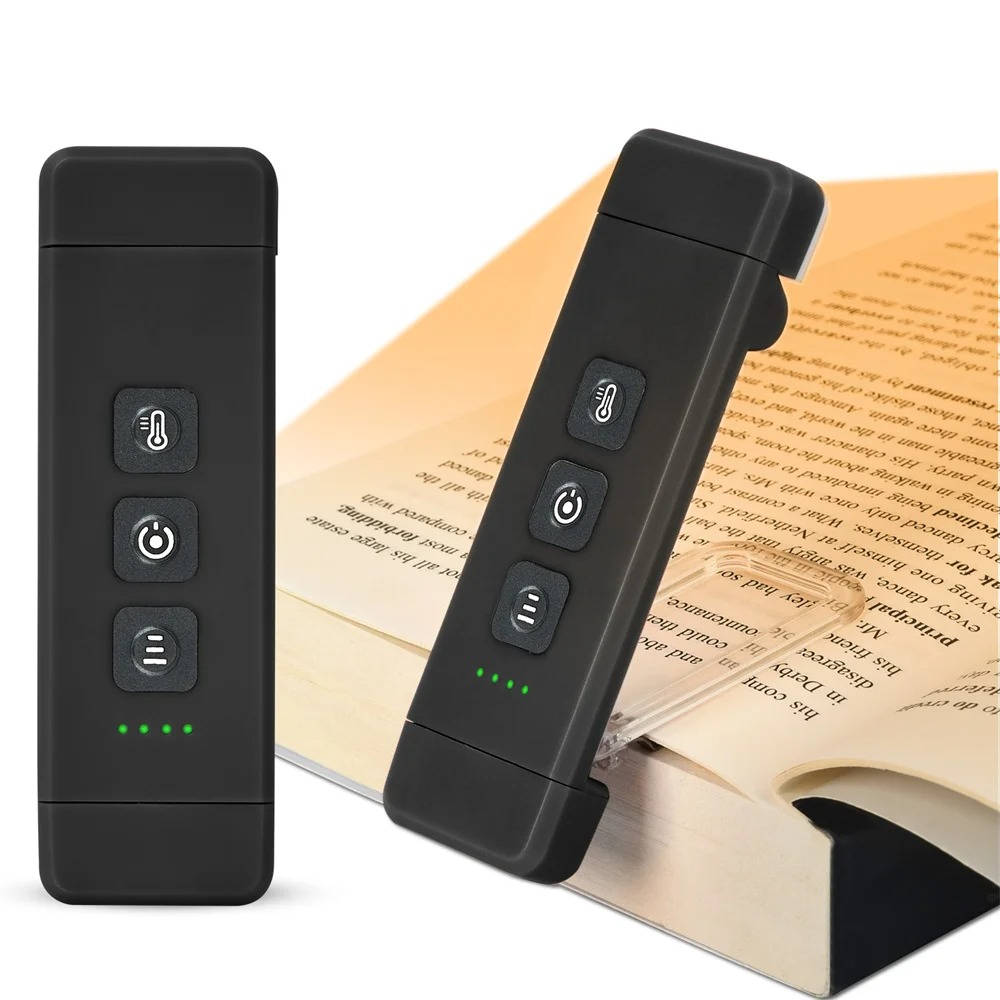 Clip On Book Light USB Rechargeable with Timer Mini LED Reading Lamp Portable