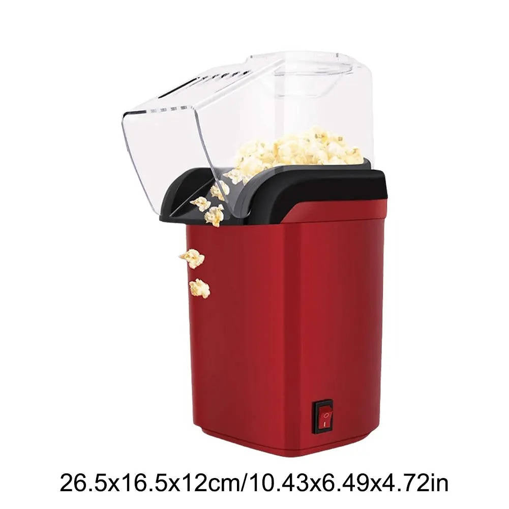 Electric Hot Air Popcorn Maker 1200W Fast Heating Corn Popper for Movie Night and Healthy No Oil Snack