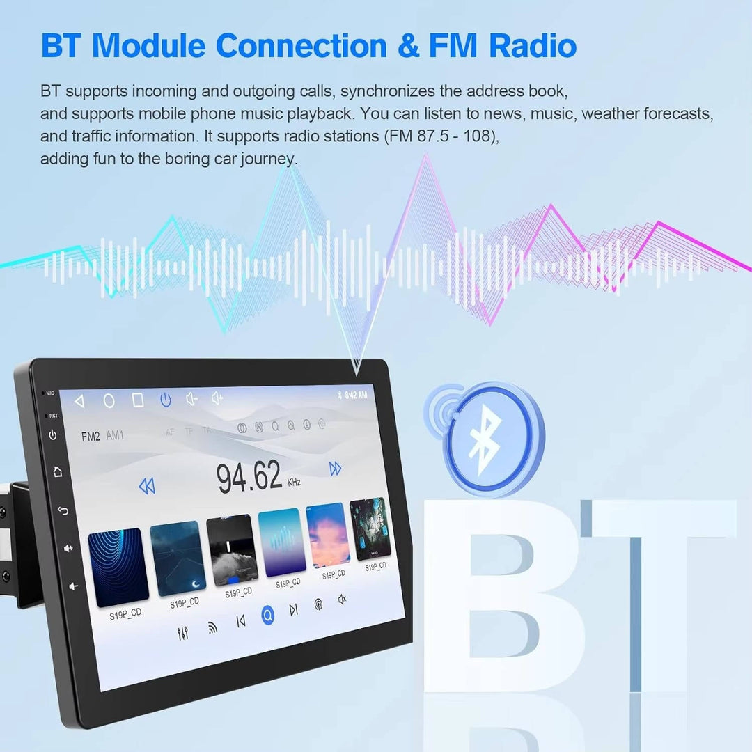 Rotating Touch Screen Car Stereo with Bluetooth and Backup Camera
