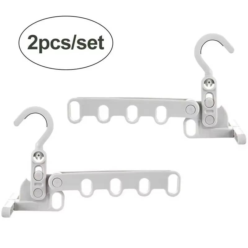 5 Hole Portable Clothes Hanger Wall Mount Space Saving