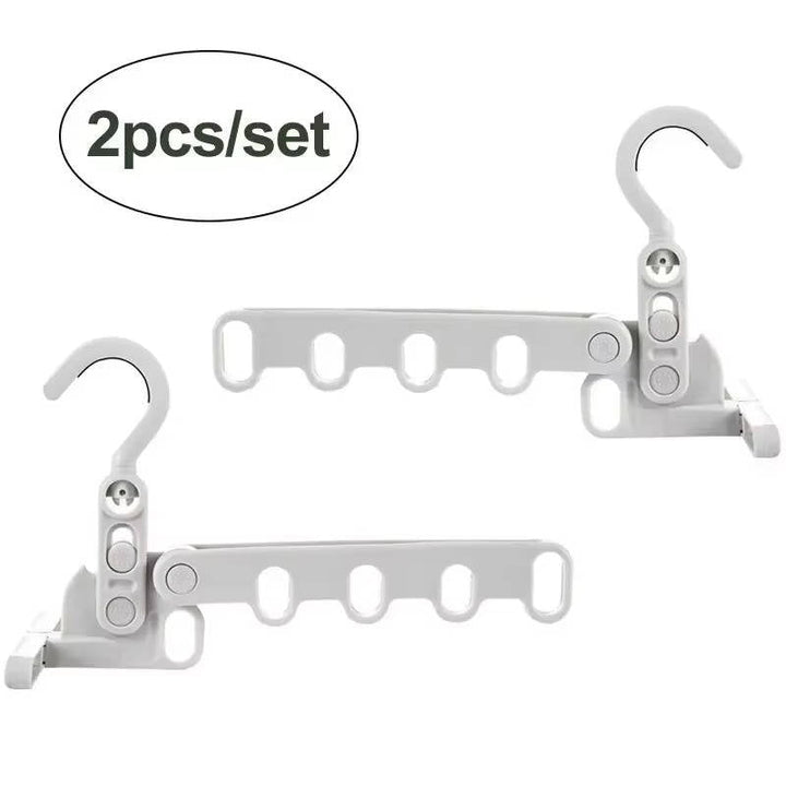 5 Hole Portable Clothes Hanger Wall Mount Space Saving