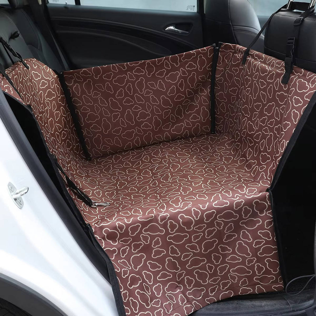 Eco Friendly Polyester Dog Car Seat Cover, Waterproof Rear Seat Hammock and Back Protector Mat for Small Dogs