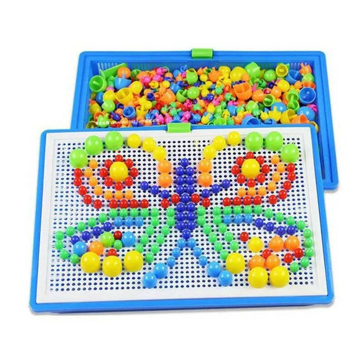 Peg Board Set 296 PCS Kids Mosaic Puzzle Toy with Storage Ages 3 and up