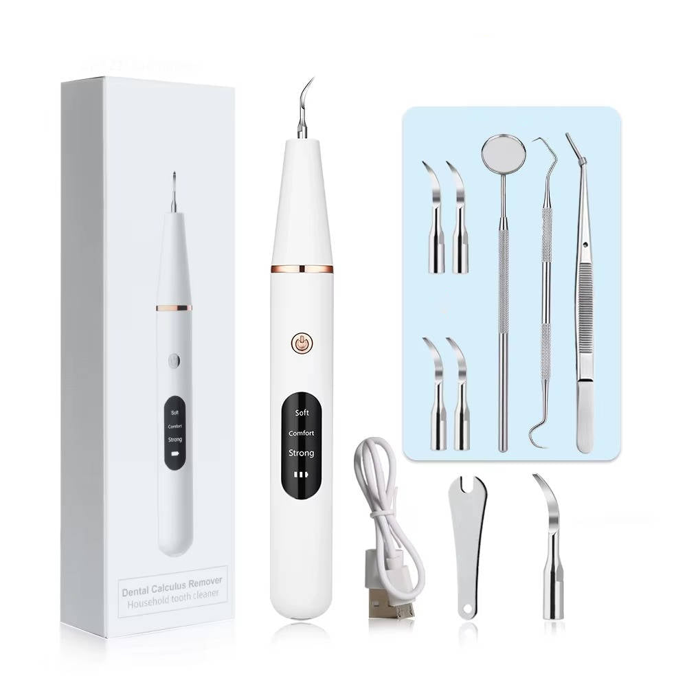 Electric Dental Teeth Calculus and Tartar Remover Kit, 5 Adjustable Modes with Led Light