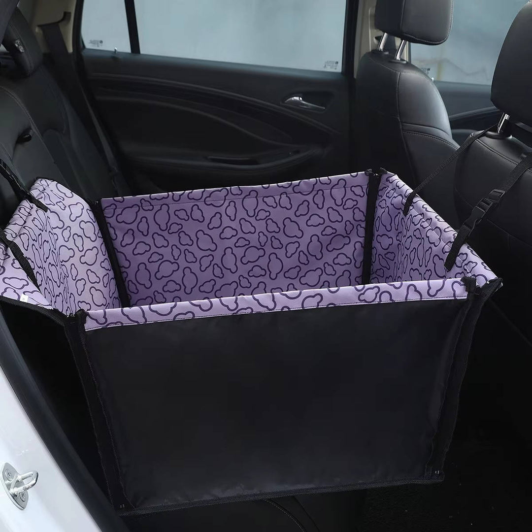Eco Friendly Polyester Dog Car Seat Cover, Waterproof Rear Seat Hammock and Back Protector Mat for Small Dogs