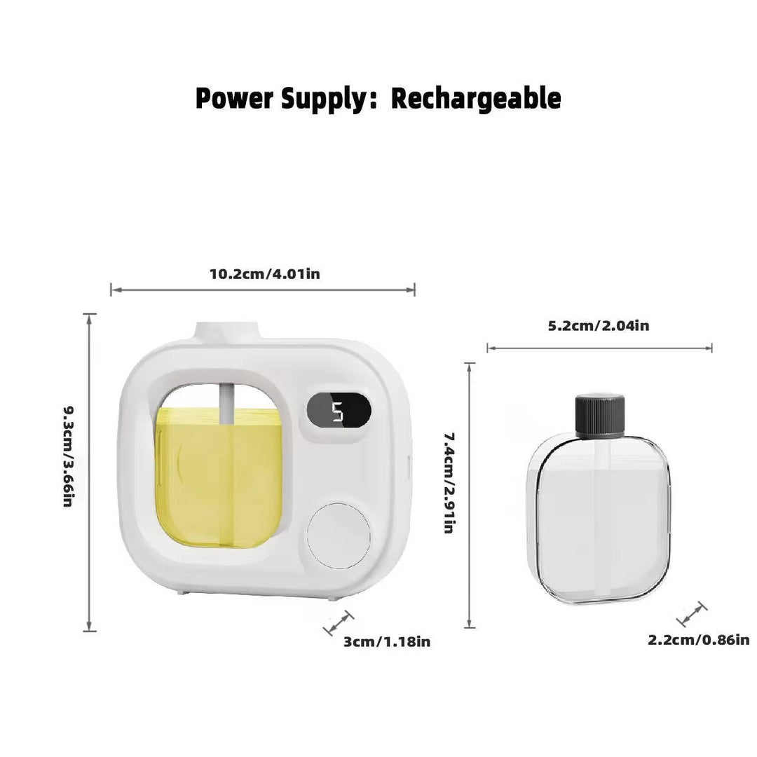 Wall Mounted Smart Automatic Air Freshener for Bathroom and Toilet with Aroma Oil