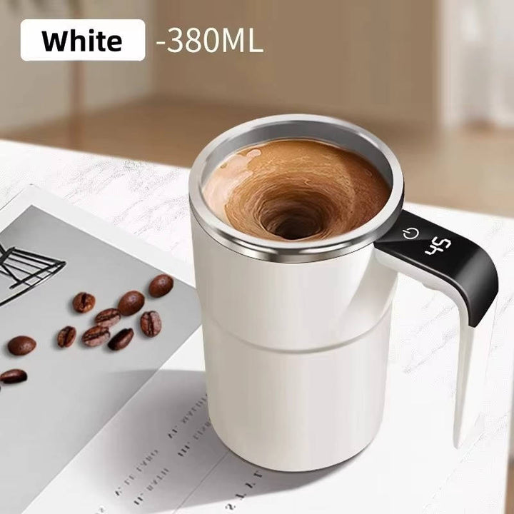 Heated Travel Self Mixing Coffee Mug Waterproof 13 fl oz and USB Rechargeable