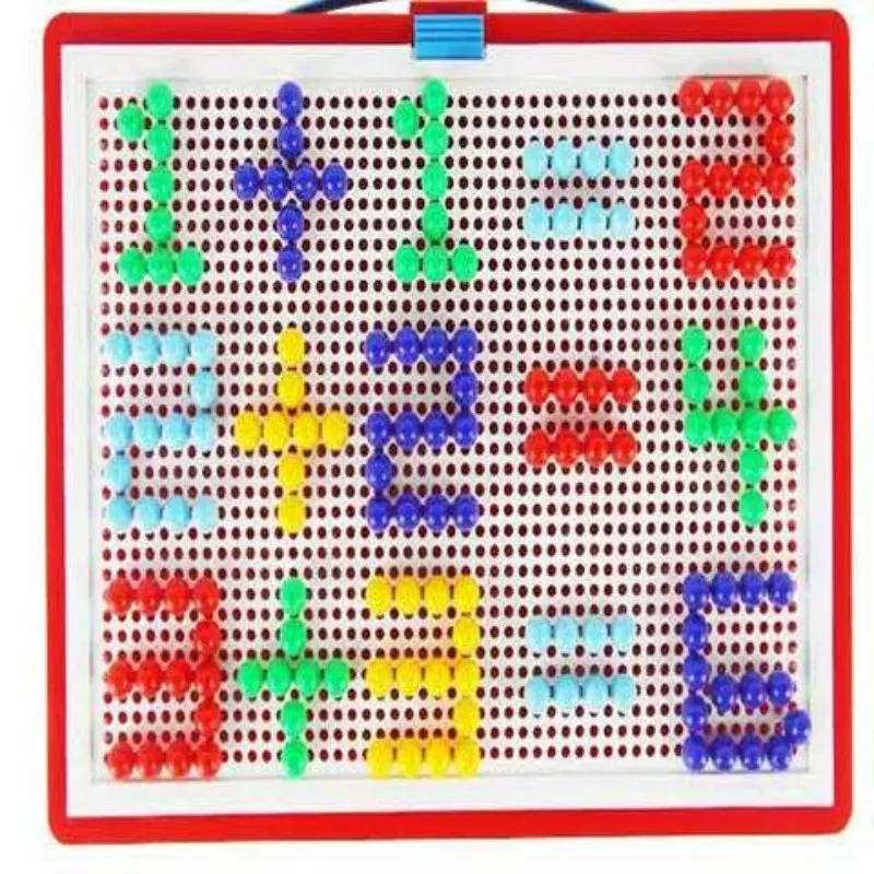 Peg Board Set 296 PCS Kids Mosaic Puzzle Toy with Storage Ages 3 and up