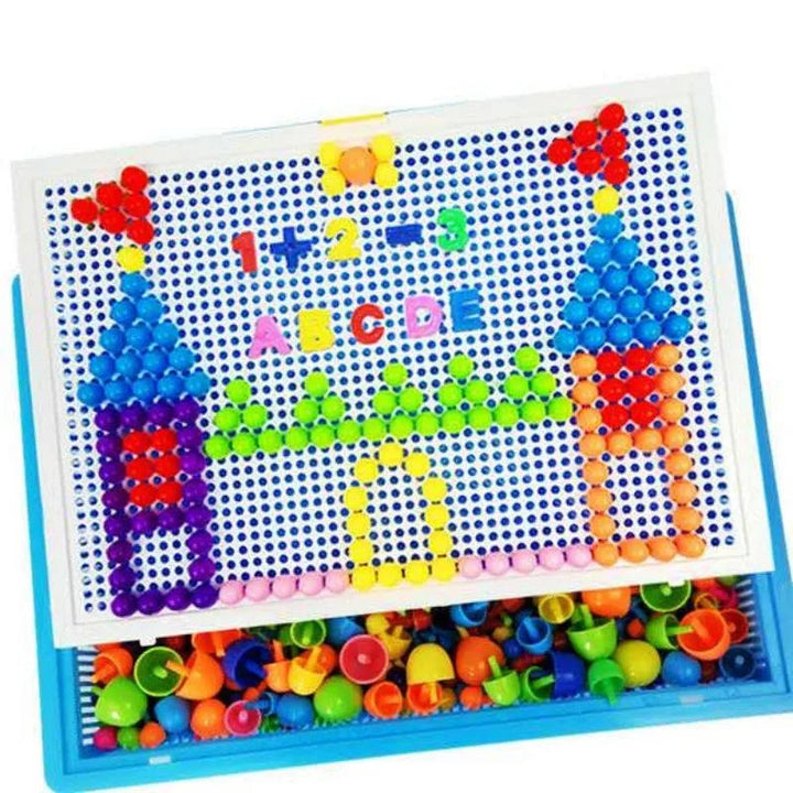 Peg Board Set 296 PCS Kids Mosaic Puzzle Toy with Storage Ages 3 and up