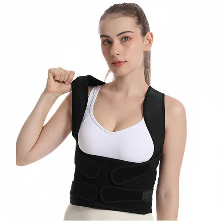 Adjustable Back Brace for Women and Men with Breathable Mesh Design
