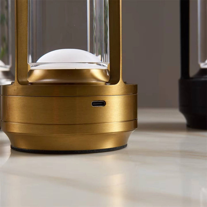 Crystal Lantern Table Lamp with 3 Level Touch Dimmer and Waterproof Design