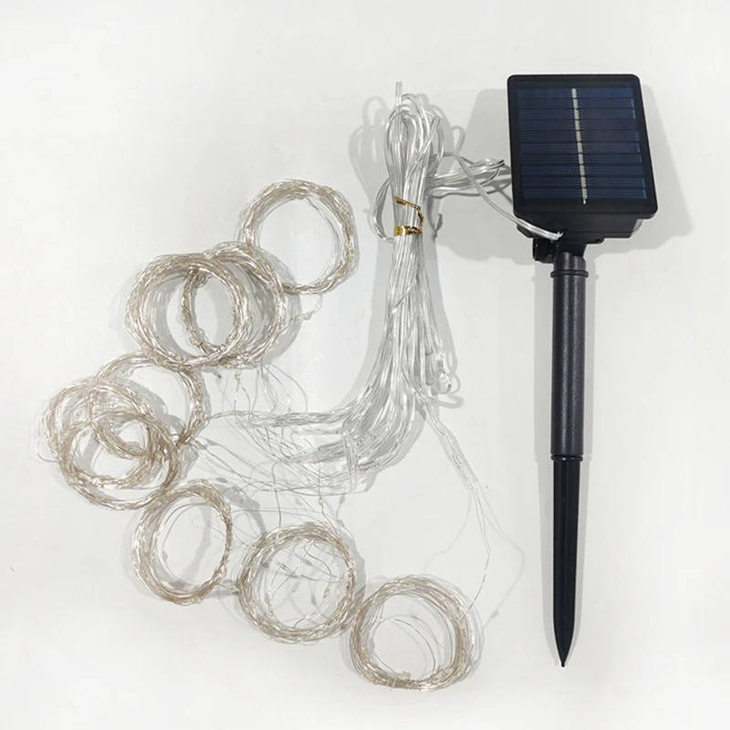 Solar LED Curtain Lights, Outdoor Waterproof Fairy String Lights for Garden Patio