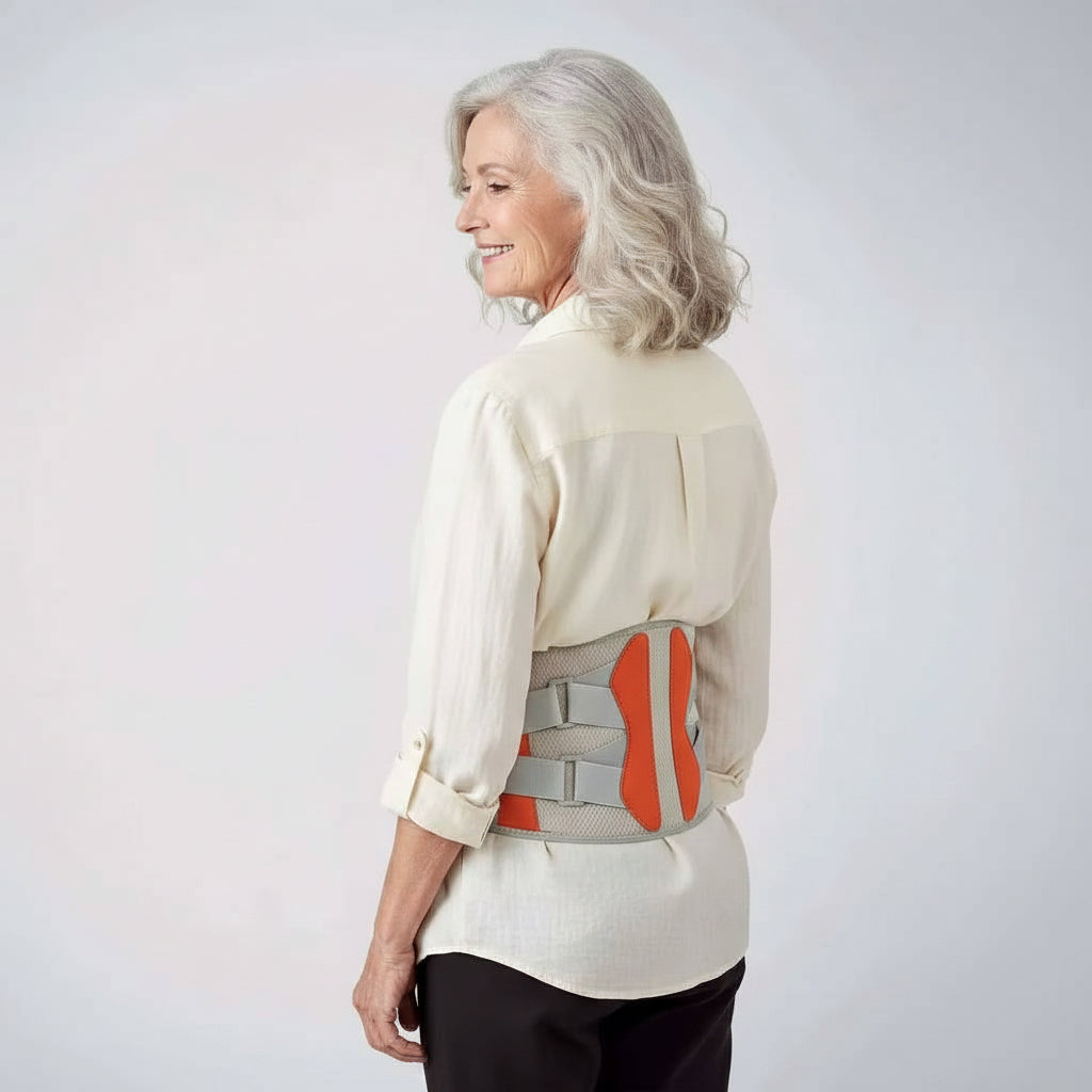 Lumbar Support Belt with Heat, Massage, and Red Light Features