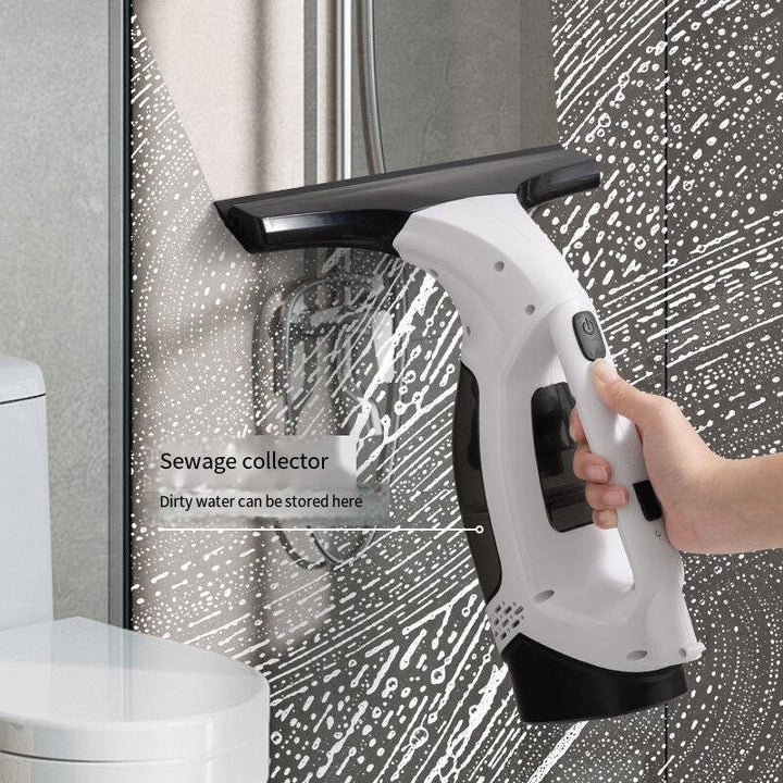 3 In 1 Window Vacuum Squeegee, Electric Window Cleaner with Extension Pole, Water Collection Tank for Glass Doors, Windows, Mirrors and Car