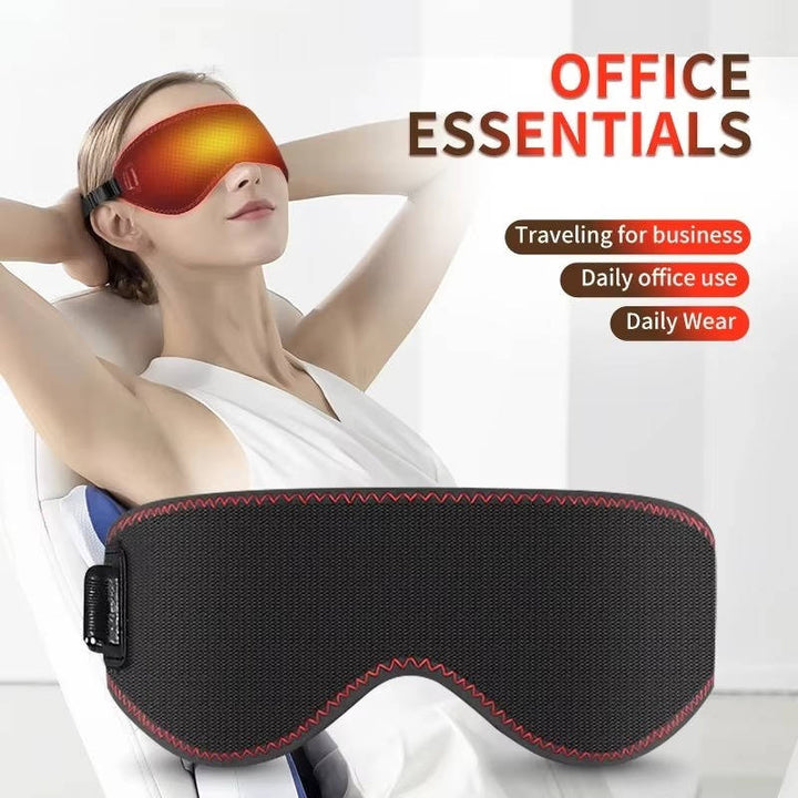 Heated Eye Mask for Dry Eyes and Dark Circles, 3 Heat Levels Hot Compress for Sleep and Massage