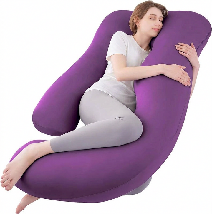 Cooling U Shaped Full Body Pillow with Removable Cover
