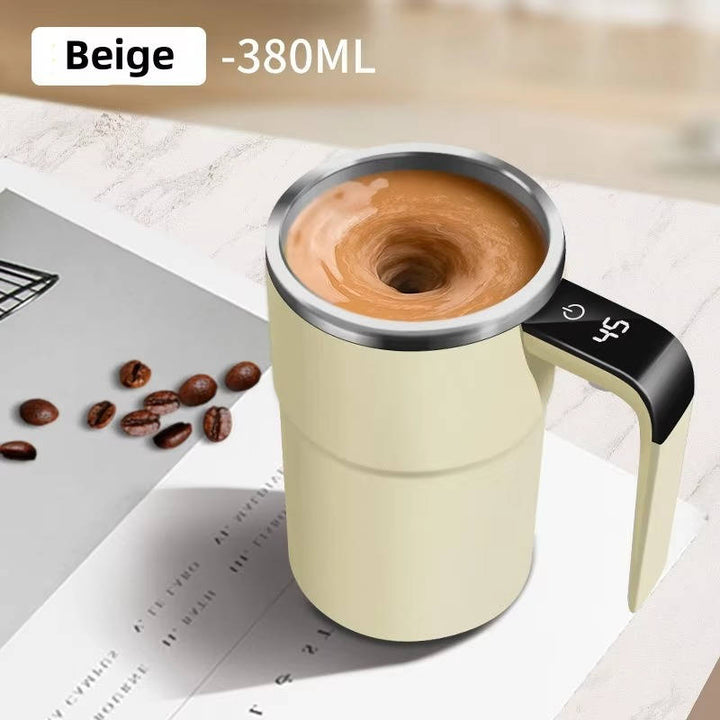 Heated Travel Self Mixing Coffee Mug Waterproof 13 fl oz and USB Rechargeable
