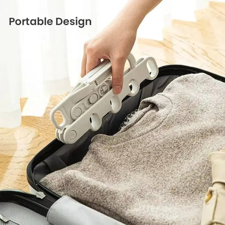 5 Hole Portable Clothes Hanger Wall Mount Space Saving