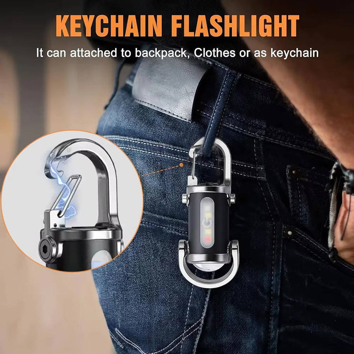 Rechargeable Keychain Flashlight, Work Light