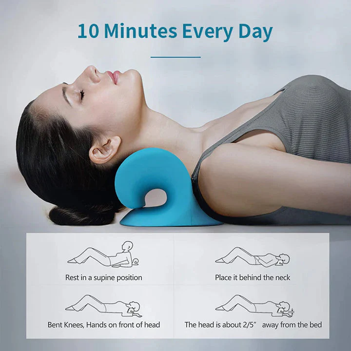 Neck and Shoulder Stretcher, Ergonomic Relaxer Pillow