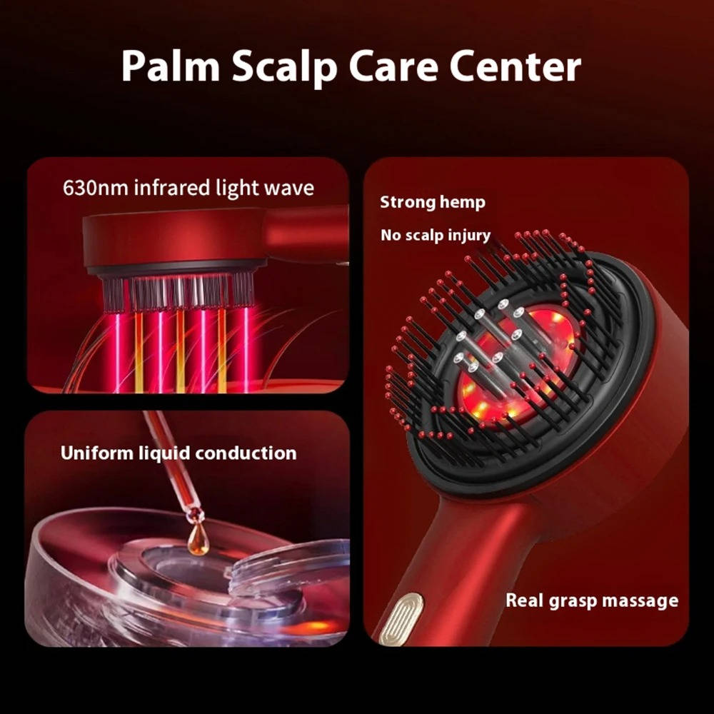Red Light Therapy Scalp Massager for Hair Growth, Scalp Stimulating Brush