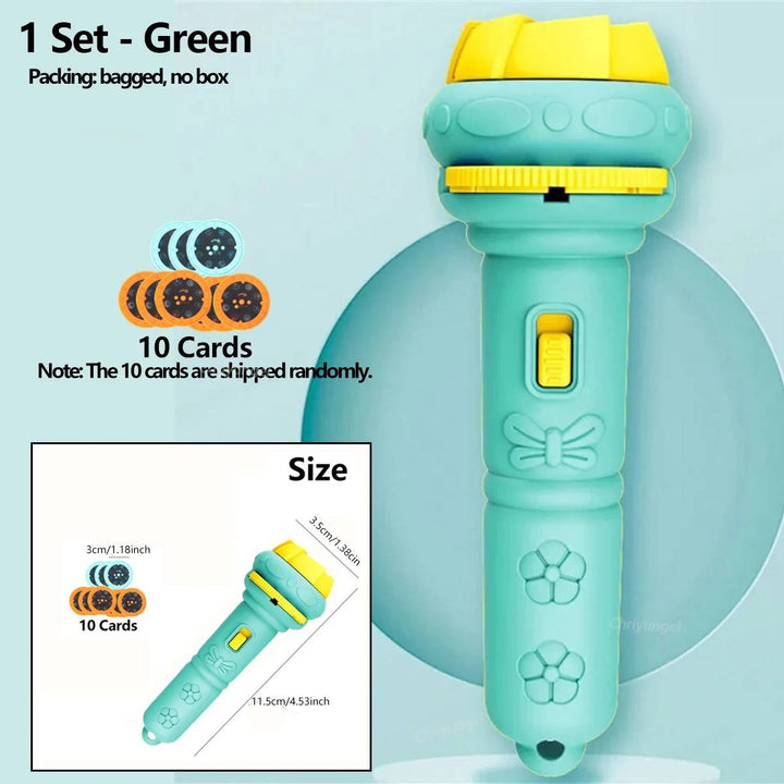 Kids Projector Flashlight Toy with Slide Discs Toddler Dinosaur Animal Light Projector Ages 2 to 6