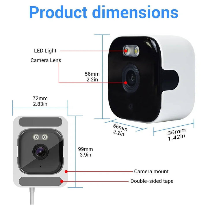 HD Wifi Window Camera With With Night Vision, Human Motion Detection