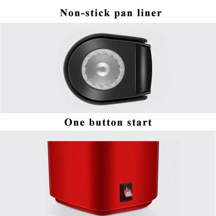 Electric Hot Air Popcorn Maker 1200W Fast Heating Corn Popper for Movie Night and Healthy No Oil Snack