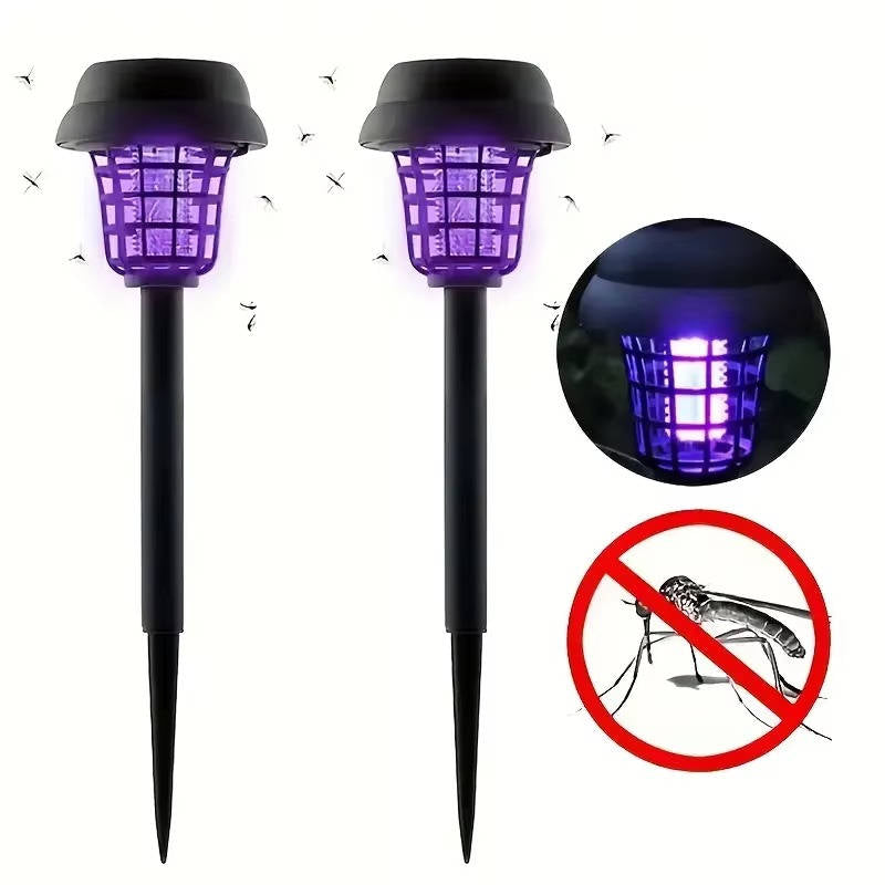 4 Pack Solar Bug Zapper and Mosquito Trap Lamp for Patios, Backyards and Outdoor Comfort, Gnats, Flies, Insects