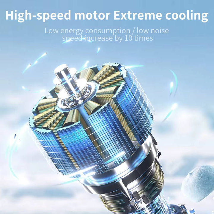 3 in 1 Portable Handheld Fan, Mini Turbo Air Cooling Fan with Flashlight, Rechargeable Personal Fan with LED Battery Display