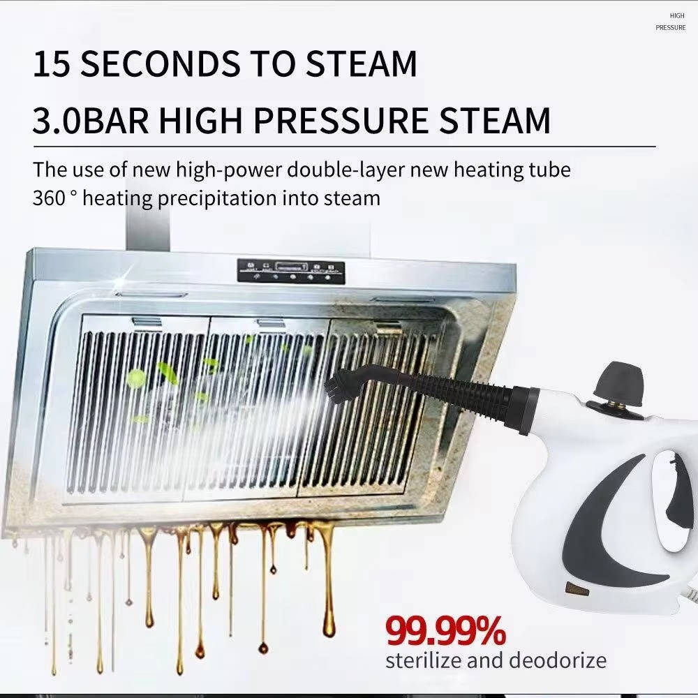 1050W Handheld Steam Cleaner, Portable High Temp Machine for Car, Kitchen, Sofa, Bathroom