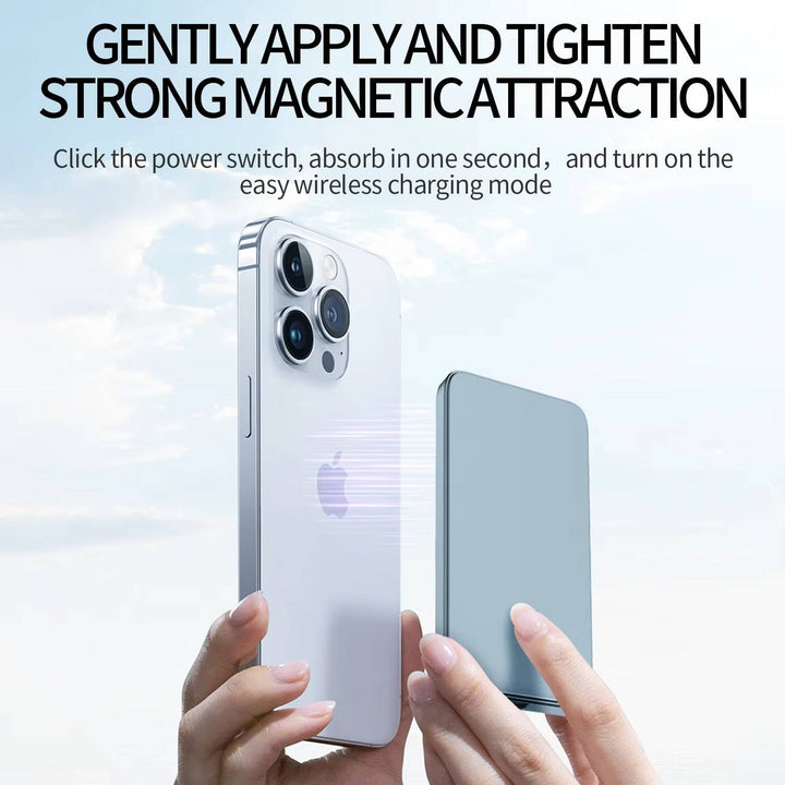 Magnetic Wireless Power Bank for Magsafe Iphone, Ultra Thin Portable Charger, Fast Charging, Aluminum, Iphone 16 15 14 13 12