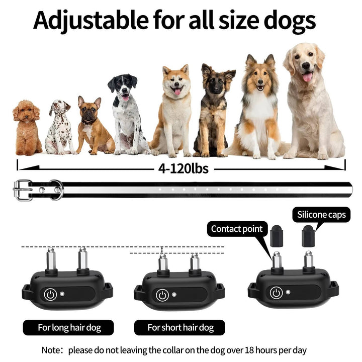 Electric Dog Training Collar with Remote, Beep Vibration and Adjustable Static Levels