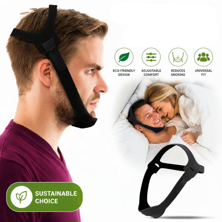 Adjustable Sleep Chin Strap, Breathable Chin Support Strap for Comfortable Overnight Wear