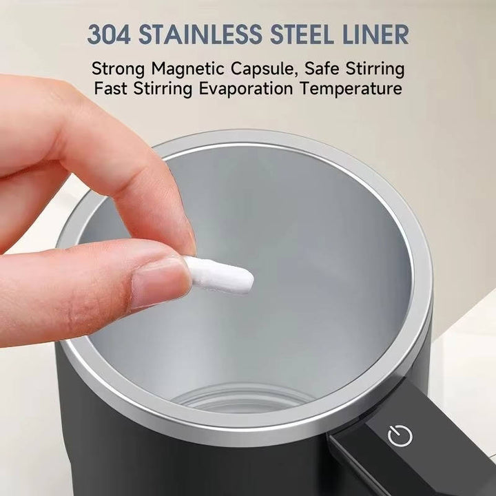 Heated Travel Self Mixing Coffee Mug Waterproof 13 fl oz and USB Rechargeable