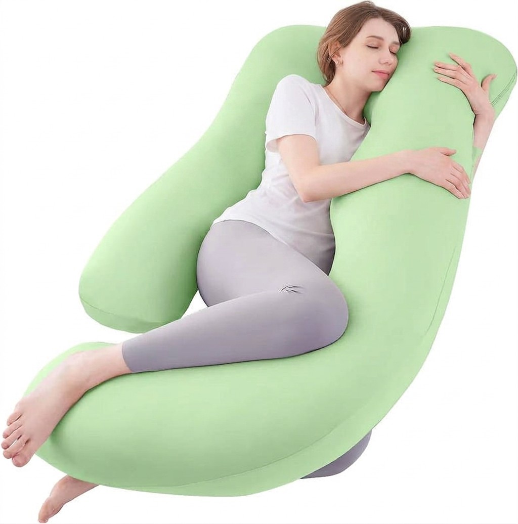 Cooling U Shaped Full Body Pillow with Removable Cover