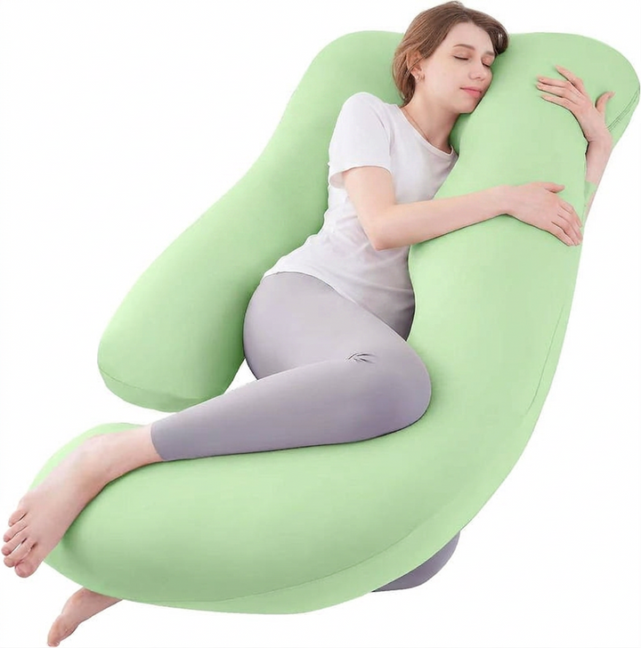 Cooling U Shaped Full Body Pillow with Removable Cover