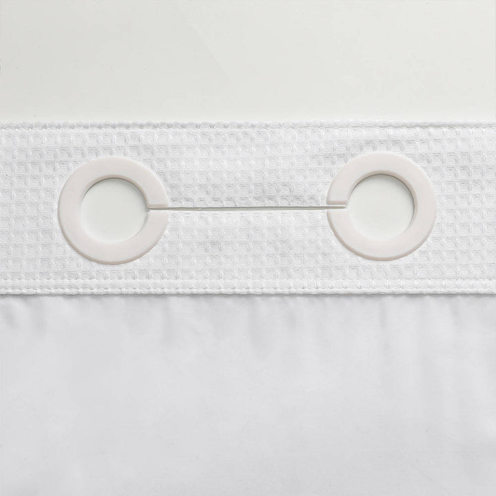 No Hooks Polyester Shower Curtain with Snap In Fabric Liner