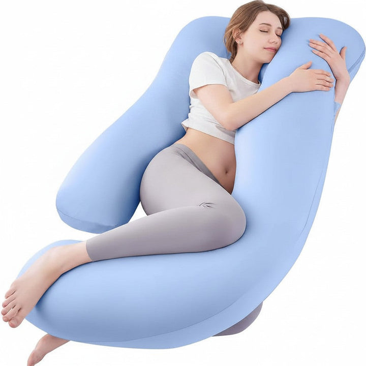 Cooling U Shaped Full Body Pillow with Removable Cover