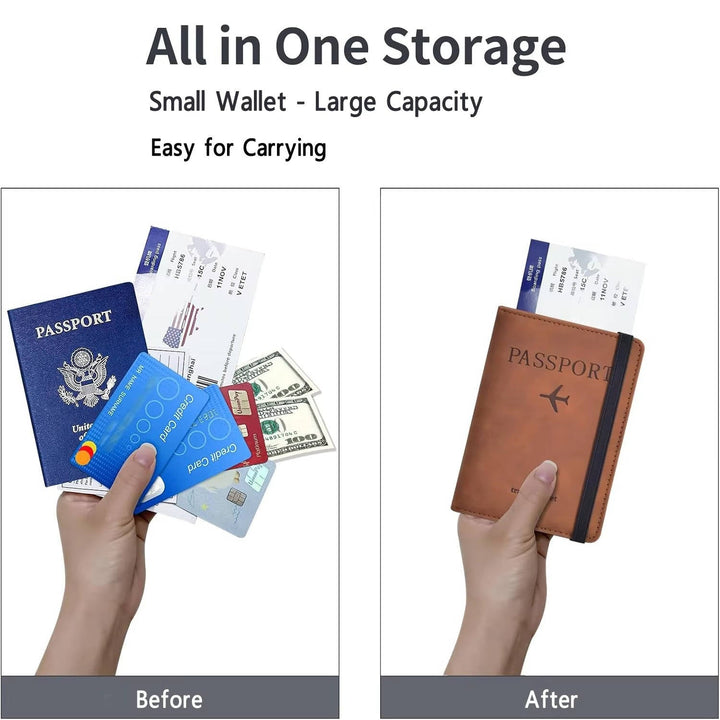 Passport Holder for Travel, Passport Wallet for Men and Women