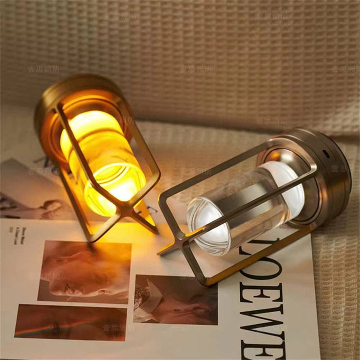 Crystal Lantern Table Lamp with 3 Level Touch Dimmer and Waterproof Design