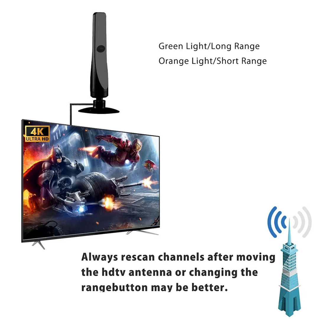 Indoor Digital TV Antenna with Signal Amplifier for Local Channels