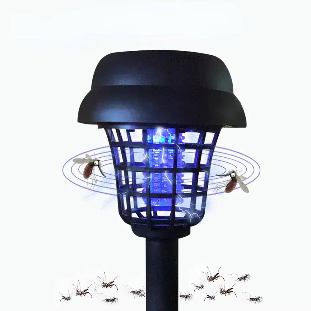 4 Pack Solar Bug Zapper and Mosquito Trap Lamp for Patios, Backyards and Outdoor Comfort, Gnats, Flies, Insects